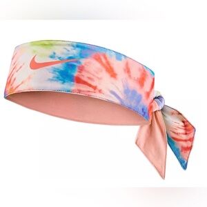 Nike NWT Dri Fit Tye Dye Head Tie - Coral/Multi Headband